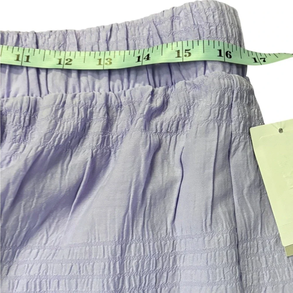 BP. Smocked‎ Shorts Purple Spray Drawstring Waist Lined Casual Comfy Large NWT